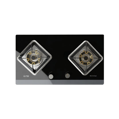NasGas DG-31 G Dual (LPG + Natural Gas) Built-in Hob – 2 Burner Tempered Glass Gas Stove with 5.5Kw Burners