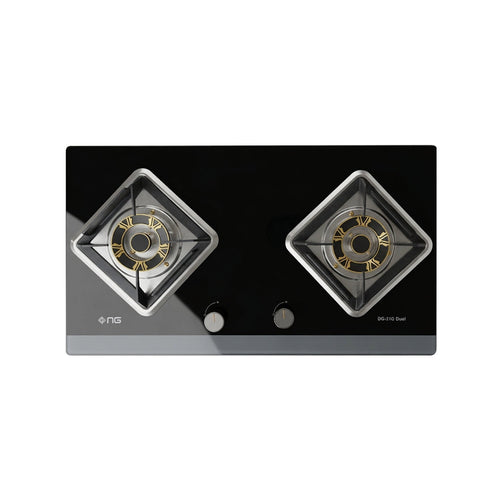 NasGas DG-31 G Dual (LPG + Natural Gas) Built-in Hob – 2 Burner Tempered Glass Gas Stove with 5.5Kw Burners
