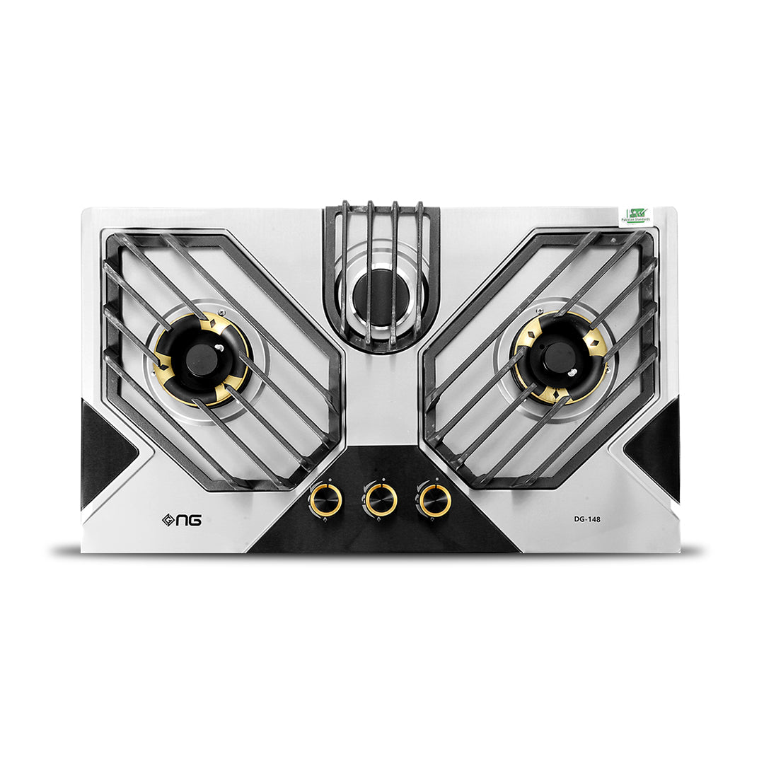 NasGas DG-148 3 Burner Stainless Steel Built-In Gas Hob