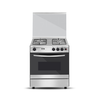NasGas DG-327 Cooking Range - 3 Burner Single Door - Stainless Steel