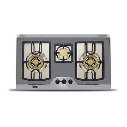 NasGas DG-333 BK 3 Burner Built-In Stainless Steel Gas Hob 5.5KW