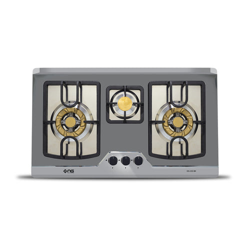 NasGas DG-333 BK 3 Burner Built-In Stainless Steel Gas Hob 5.5KW