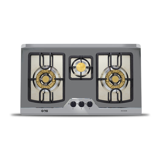 NasGas DG-333 BK 3 Burner Built-In Stainless Steel Gas Hob 5.5KW