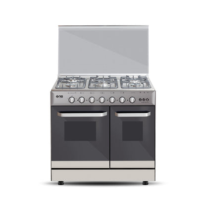 NasGas DG-534 Cooking Range - 5 Burner Double Door - Stainless Steel