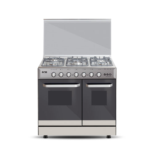 NasGas DG-534 Cooking Range - 5 Burner Double Door - Stainless Steel
