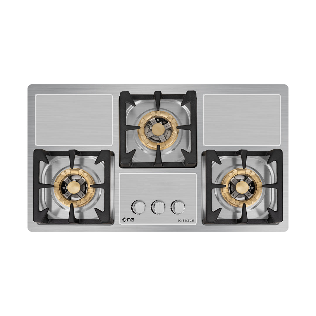 NasGas DG-227 S 3 Burner Stainless Steel Built-In Hob with 5kW Burners