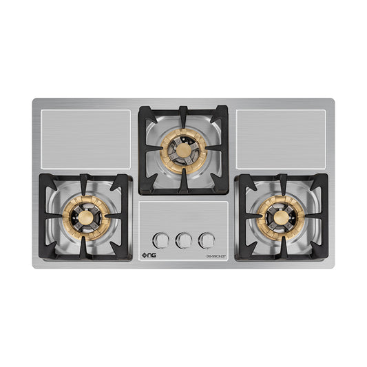 NasGas DG-227 S 3 Burner Stainless Steel Built-In Hob with 5kW Burners