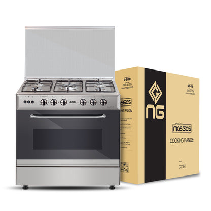 NasGas EXC-534 Cooking Range - 5 Burner Single Door - Stainless Steel packing