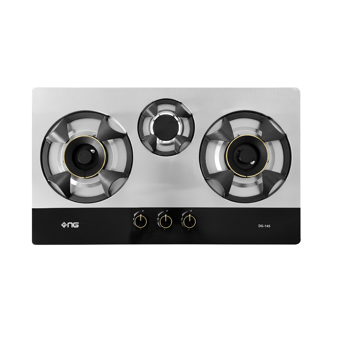 NasGas DG-145 Heavy Duty 3 Burner Stainless Steel Built-In Hob