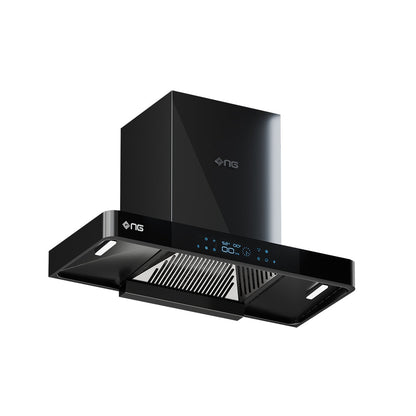 NasGas Smart T-Shape Smoke-Sense Kitchen Hood (KHD-330) - Side