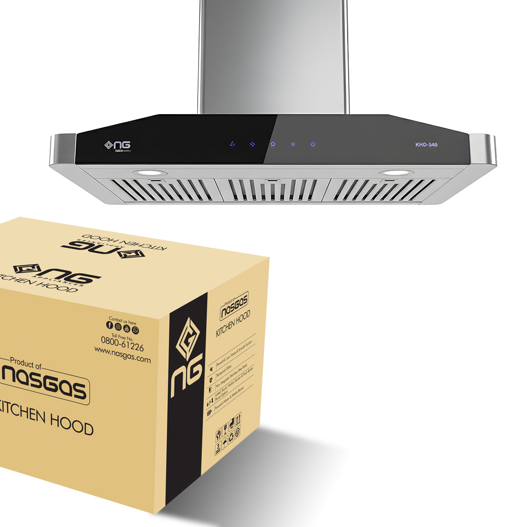 NasGas Turbo-Suction Silent Kitchen Hood (KHD-340) - Packing
