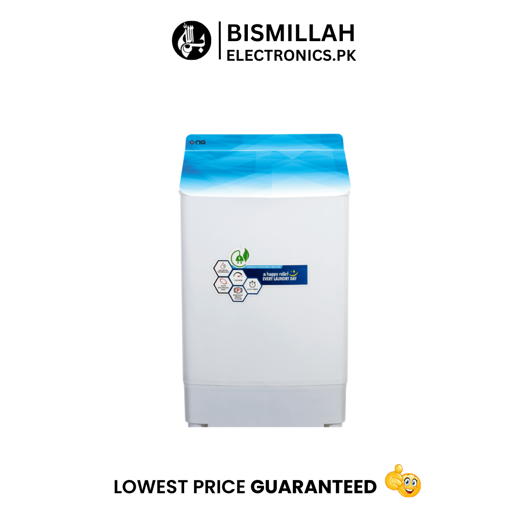 The Nasgas NGD-201 is a semi-automatic spin dryer designed for efficient drying of clothes. 