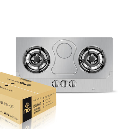 NasGas DG-SN2 Built-In Hob 2 Burner Stainless Steel