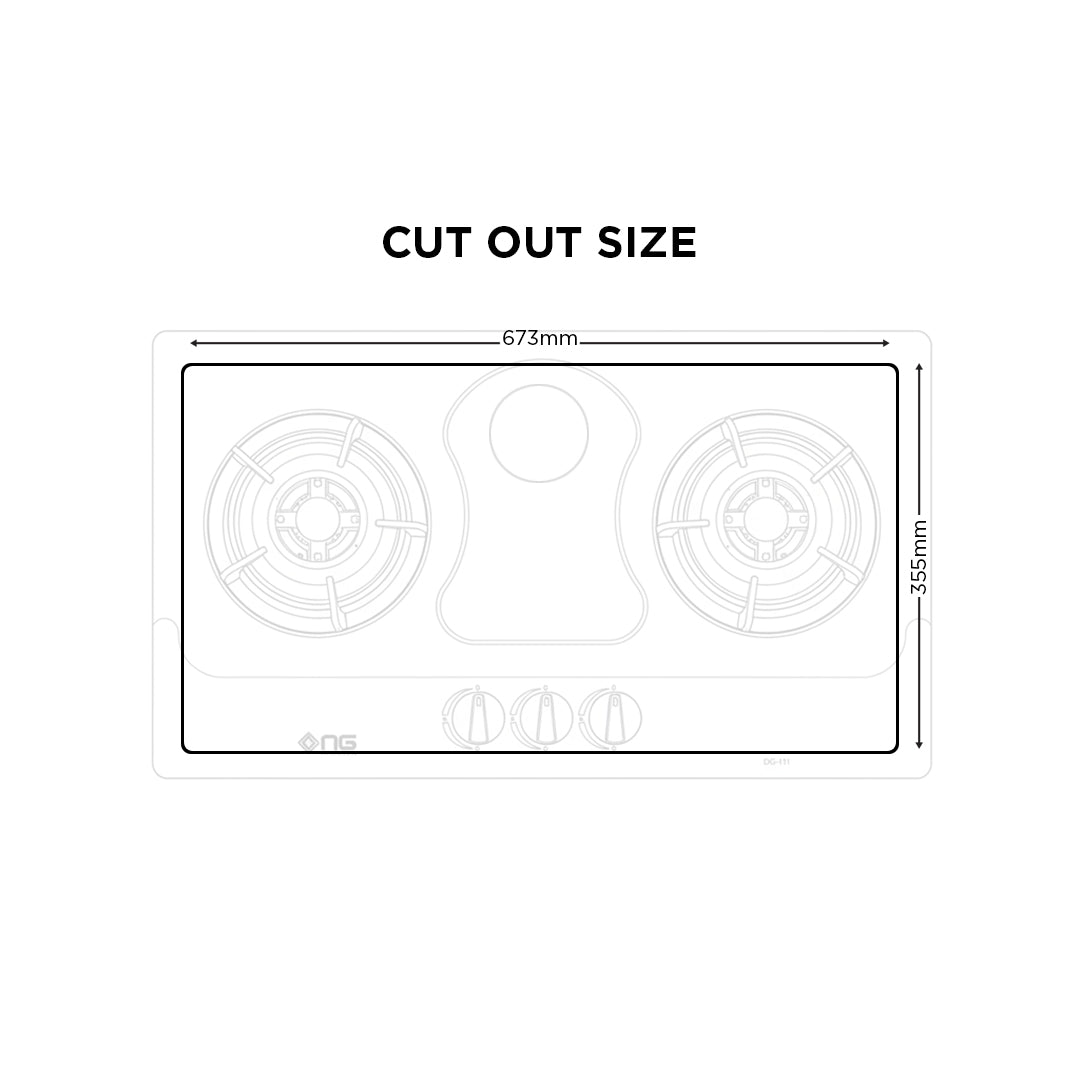 NasGas 2 Burner Built-In Gas Hob DG-SN2