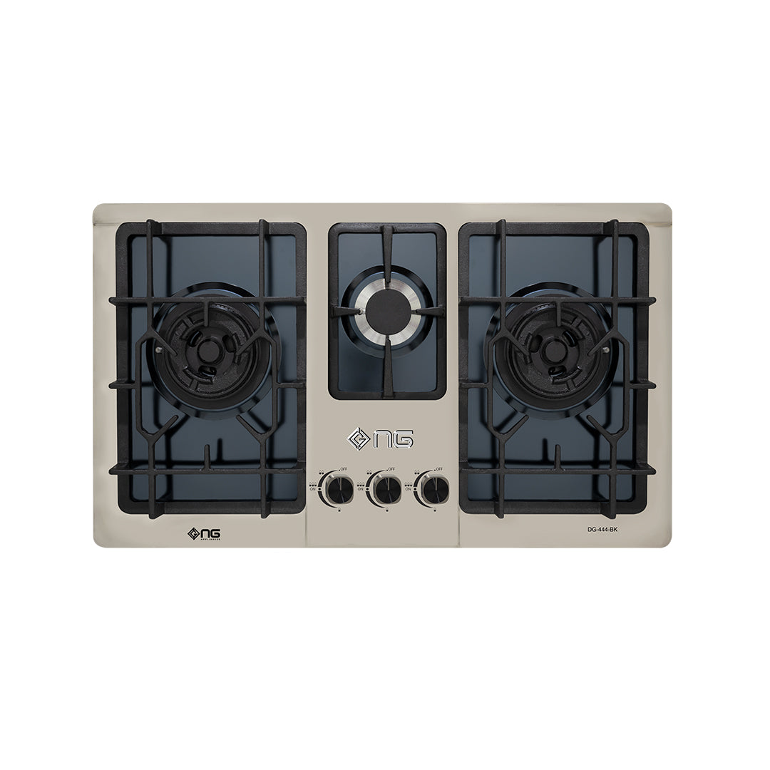 NasGas DG-444 BK Built-In Hob 3 Burner Stainless Steel