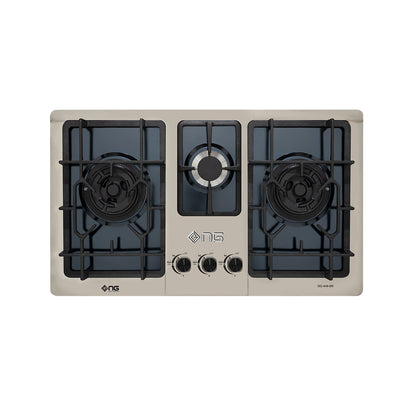 NasGas DG-444 BK Built-In Hob 3 Burner Stainless Steel