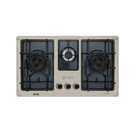 NasGas DG-444 BK Built-In Hob 3 Burner Stainless Steel